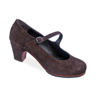 A11 Ante Marrón | Tacón Clásico bajo 55mm forrado