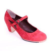 05 Ante Rojo | Tacón: Clásico bajo 55 mm forrado