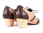 A08 Ante beige | 11 Piel marrón | Tacón Cubano bota 50 mm natural, Configura online y haz tu pedido