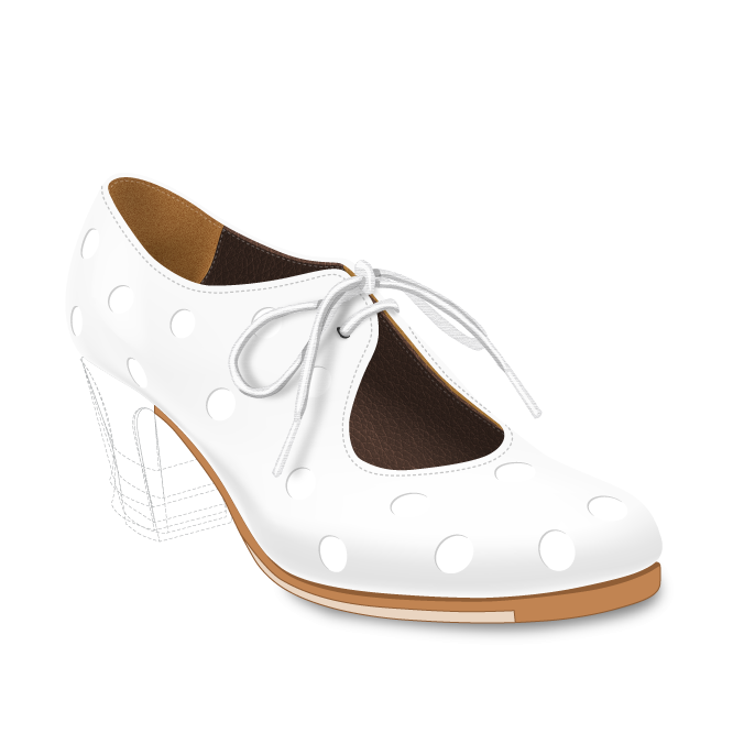 Shoes for flamenco professional dance Cristina, handmade by ArteFyL