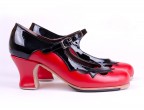 05 Red Leather | c24 Black Patent Leather |  Roper low 50 mm covered heel