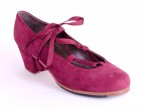 A04 Bordeaux suede | Lace 04 Bordeaux | Cuban normal 45 mm covered heel