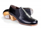 24 Black Leather | Cuban boot 50 mm natural heel