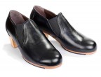 24 Black Leather | Cuban boot 50 mm natural heel, easy to wear (and unwear)