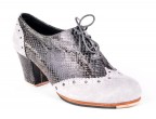 Fantasy leather (out of catalog) | A22 Silver gray suede | Cuban 45 mm covered heel, customize it