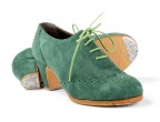 A13 Green Suede | Roper low 55mm covered heel