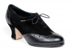 Chapín Silvia, A24 Black suede | 24 Black Leather | Monet low 50 mm covered heel