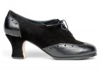 A24 Black suede | 24 Black Leather | Monet low 50 mm covered heel, lateral view
