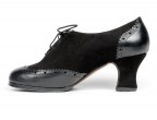 A24 Black suede | 24 Black Leather | Monet low 50 mm covered heel, interior view
