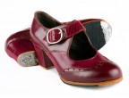 04 Bordeaux leather | Fantasy leather | Cuban covered heel, get in contact for out of catalogue materials