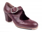 04 Bordeaux leather | 74 Fantasy bordeaux leather | Cuban high 60 mm covered heel