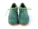 A13 Green Suede | Roper low 55mm covered heel, green lace