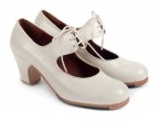 01 White leather | Roper low 55mm covered heel