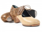 73 Beige Fantasy leather| 08 Beige leather | Monet low 50 mm covered heel, detail