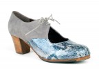 A23 Gray suede | Fantasy leather (out of catalog) | Cuban 45 mm walnut dyed heel, made to measure