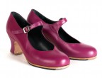 20 Aubergine leather | Monet low 50 mm covered heel, pair