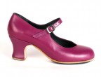 20 Aubergine leather | Monet low 50 mm covered heel, exterior