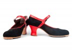 A24 Black suede | 05 Red leather | Monet low 50 mm covered heel, customize online