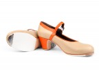 09 Camel leather | 03 Orange Leather | Roper low 55 mm covered heel, customize and order online