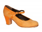 A03 Orange suede | 03 Orange Leather | Roper low 55 mm covered heel
