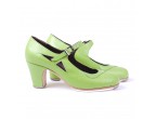 12 Apple Green Leather | Heel: Roper low 55 mm covered