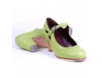 12 Apple Green Leather | Nails | Heel: Roper low 55 mm covered
