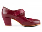 04 Bordeaux leather | Fantasy leather | Cuban covered heel, inner view